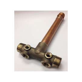 Simmons 709SB Tank Cross, 3/4 x 1 in, Female x Male, Copper/Silicone Bronze