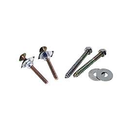 Danco 88986 Closet Bolt and Screw Set, Steel, Brass