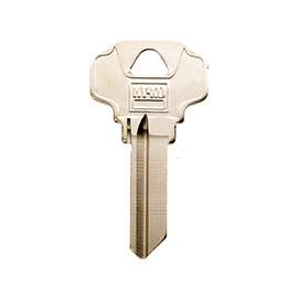 HY-KO 11010SC1D Key Blank, Brass, Nickel, For: Schlage Cabinet, House Locks and Padlocks