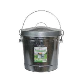 Galvanized Steel Round Fire Resistant Trash Can with Lid