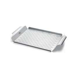 Weber 6435 Grill Pan, 11 in L, 17 in W, Stainless Steel