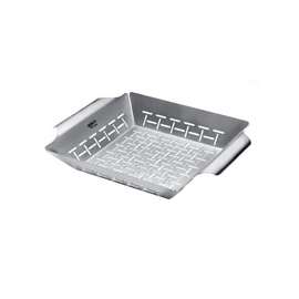 Weber 6434 Deluxe Grilling Basket, 13.8 in L, 11.8 in W, Stainless Steel