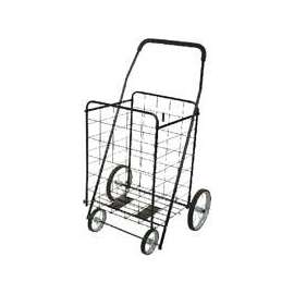 Simple Spaces TPG-G80023L Shopping Cart, 24-3/8 in OAW, 39-1/2 in OAH, 1-Shelf, Steel Shelf, Black Shelf