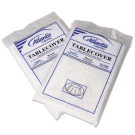 Plastic Table Cover, 84dia, White, 12/Carton