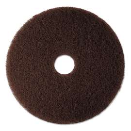Low-Speed High Productivity Floor Pad 7100, 17" Diameter, Brown, 5/Carton