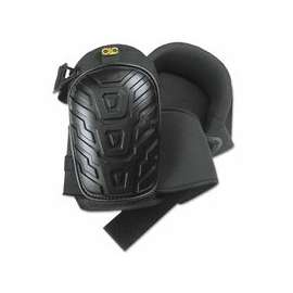 Professional Tread-Pattern Kneepads, Slide Buckle, Black