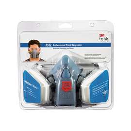 3M TEKK Protection 7512PA1-A/R-7512E Professional Paint Spray Respirator, M Mask, P95 Filter Class, Dual Cartridge
