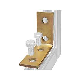 SuperStrut 200 ZAB205-10 Angle Bracket Fitting, Plastic, Gold, Galvanized