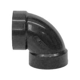 CANPLAS 102203BC Pipe Elbow, 3 in, Hub, 90 deg Angle, ABS, Black