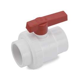 NDS WSU-1520-S Ball Valve, 1-1/2 x 2 in Connection, IPS Hub x IPS Spigot, 150 psi Pressure, Manual Actuator, PVC Body