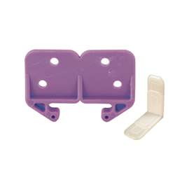 Prime-Line R 7130 Drawer Track Guide Kit, Plastic, Purple