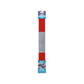 INCOM RE3986 Reflective Tape, 18 in L, 2 in W, Red/Silver