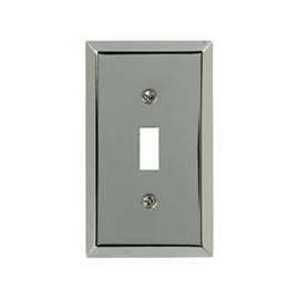 Amerelle 161T Wallplate, 4-15/16 in L, 2-7/8 in W, 1 -Gang, Steel, Polished Chrome