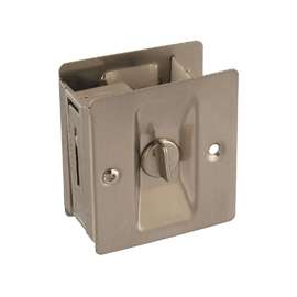 National Hardware V1951 Series N326-272 Pocket Door Latch, Solid Brass, Satin Nickel