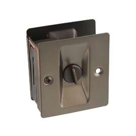 National Hardware V1951 Series N336-412 Pocket Door Latch, Brass, Antique Bronze