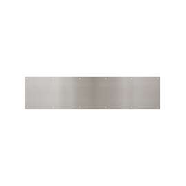 National Hardware V1996 Series N325-431 Kick Plate, 34 in L, 8 in W, Aluminum, Satin Nickel