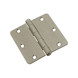 National Hardware N830-245 Door Hinge, Steel, Satin Nickel, Non-Rising, Removable Pin, Full-Mortise Mounting, 50 lb
