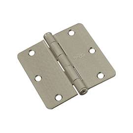 National Hardware N830-247 Door Hinge, Steel, Satin Nickel, Non-Rising, Removable Pin, Full-Mortise Mounting, 50 lb