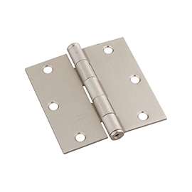 National Hardware N830-248 Door Hinge, Cold Rolled Steel, Satin Nickel, Non-Rising, Removable Pin, Full-Mortise Mounting