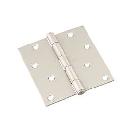 National Hardware N830-249 Door Hinge, Steel, Satin Nickel, Non-Rising, Removable Pin, Full-Mortise Mounting, 55 lb