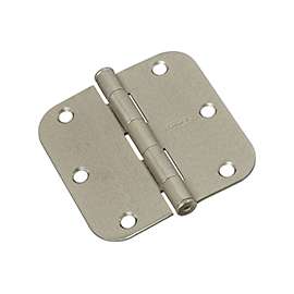 National Hardware N830-243 Door Hinge, Cold Rolled Steel, Satin Nickel, Non-Rising, Removable Pin, Full-Mortise Mounting