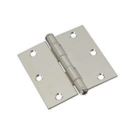 National Hardware N830-275 Door Hinge, Stainless Steel, Zinc, Non-Rising, Removable Pin, Full-Mortise Mounting, 50 lb