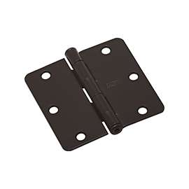 National Hardware N830-202 Door Hinge, Cold Rolled Steel, Oil-Rubbed Bronze, Non-Rising, Removable Pin, 50 lb