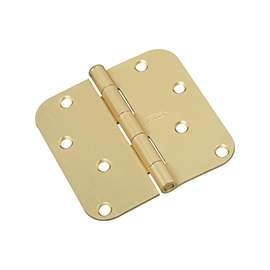 National Hardware N830-225 Door Hinge, Steel, Satin Brass, Non-Rising, Removable Pin, Full-Mortise Mounting, 50 lb