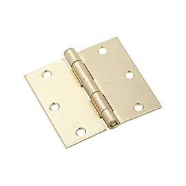 National Hardware N830-232 Door Hinge, Steel, Satin Brass, Non-Rising, Removable Pin, Full-Mortise Mounting, 50 lb