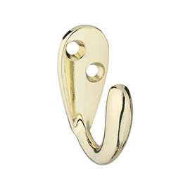 National Hardware SPB1425 Series N830-141 Robe Hook, Zinc, Polished Brass