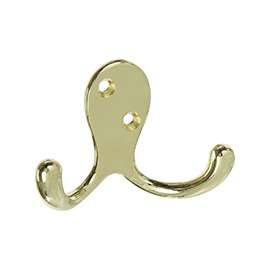 National Hardware SPB1430 N830-151 Robe Hook, Zinc, Polished Brass