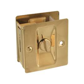 National Hardware V1951 Series N216-077 Pocket Door Latch, Solid Brass, Brass