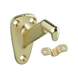 National Hardware N830-116 Heavy-Duty Handrail Bracket, 250 lb, Zinc, Polished Brass