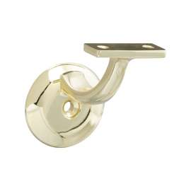 National Hardware N830-126 Handrail Bracket, 250 lb, Die-Cast Zinc, Polished Brass