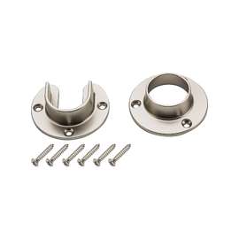 National Hardware V8600 S822-082 Closet Flange Set, Zinc, Satin Nickel