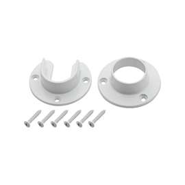 National Hardware V8600 S822-083 Closet Flange Set, Zinc, White