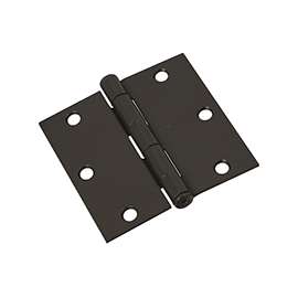 National Hardware N830-205 Door Hinge, Cold Rolled Steel, Oil-Rubbed Bronze, Non-Rising, Removable Pin, 50 lb