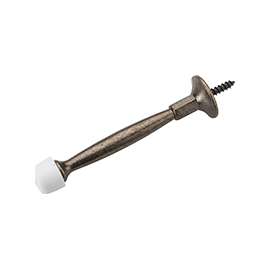 National Hardware N830-145 Door Stop, 4 in Projection, Steel, Antique Brass