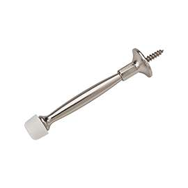 National Hardware N830-147 Door Stop, 4 in Projection, Steel, Satin Nickel