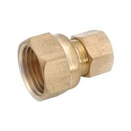Anderson Metals 750066-1008 Pipe Connector, 5/8 x 1/2 in, Compression x Female, Brass, 150 psi Pressure