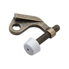 National Hardware N830-258 Hinge Pin Door Stop, 9/32 in Dia Base, Zinc, Antique Brass