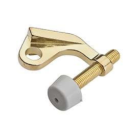 National Hardware N830-259 Hinge Pin Door Stop, 9/32 in Dia Base, Zinc, Polished Brass