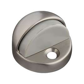 National Hardware V1940 Series N326-751 Door Stop, Brass/Rubber, Satin Nickel