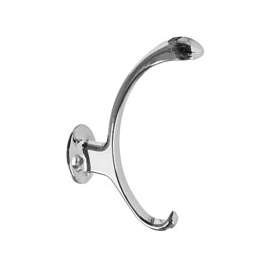 National Hardware V8008 Series N806-801 Garment Hook, 2-Hook, Zinc, Chrome
