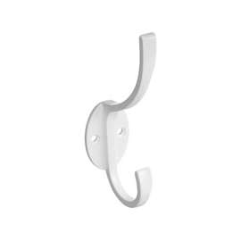 National Hardware V8009 Series N806-826 Coat and Hat Hook, 2-Hook, Zinc