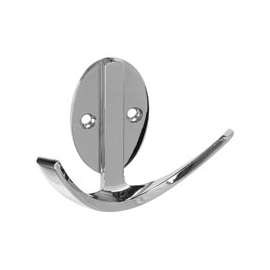 National Hardware V8010 Series N807-002 Robe Hook, 2-Hook, Zinc, Chrome