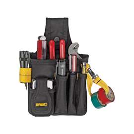 CLC DG5101 Technician's Pouch, 5-Pocket, Ballistic Poly Fabric, Black/Yellow, 6-1/2 in W, 12-1/2 in H, 2-1/4 in D