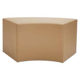 Alera WE Series Collaboration Seating, Arc Bench, 38.38w x 21d x 18h, Chestnut
