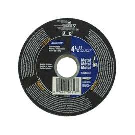NORTON 07660701617 Cut-Off Wheel, 4-1/2 in Dia, 0.04 in Thick, 7/8 in Arbor, 60 Grit, Fine