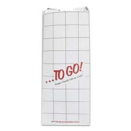ToGo! Foil Insulator Deli and Sandwich Bags, 6" x 14", White, To Go! Design, 500/Carton
